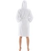 BC BARE COTTON Womens Hooded Robe Microfiber Plush Fleece Bathrobe - 4 of 4