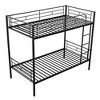 NicBex Twin over Twin Bunk Bed Convertible Design Metal Frame Bed Frame with Full Length Guardrails and Ladder, No Box Spring Required - image 3 of 4