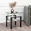 Ridstar 1-Piece Modern Coffee Table with Tempered Glass For Living Room-Black - 4 of 4