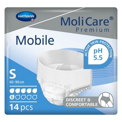 MoliCare Premium Mobile 6D Incontinence Underwear, Unisex, Small
