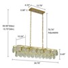 LLHZSY 39 3/4" Ceiling Chandelier With Light Green Round Glass 8-Lights Fixture for Dining Room - 4 of 4