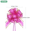 Unique Bargains Plastic Tree Stripes Gold Edge Large Satin Pull Bows 12 Pcs - 3 of 4