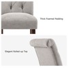 Set of 2 Tufted Upholstered Dining Chairs with High Back and Wood Legs, Fabric Parsons Side Chairs for Kitchen or Dining Room - 4 of 4