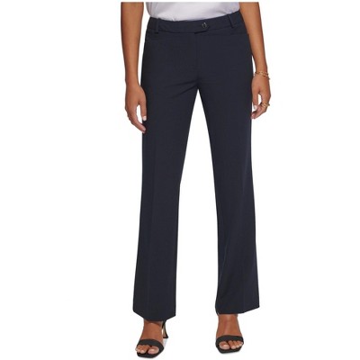 Calvin Klein Womens Low Rise Straight Leg Dress Pants