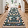 Washable Rugs for Living Room, Non Slip Floral Area Rugs, Low Pile Stain Resistant Botanical Bird Soft Carpet - 2 of 4