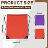 Unique Bargains Fitness Sports Travel Lightweight Drawstring Backpacks 4 Pcs - 2 of 4