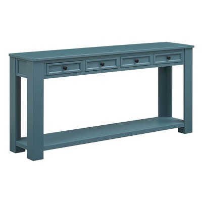 NicBex 63''Console Table with 4 Storage Drawers and Bottom Shelf Entryway Table Narrow Long Suitable for Entryway,Living Room