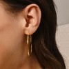 Ross-Simons Italian 10kt Yellow Gold Textured and Polished Double-Hoop Earrings - 2 of 4