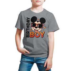 Boys' - Disney - Mickey Birthday Boy Short Sleeve Graphic T-Shirt - 1 of 4