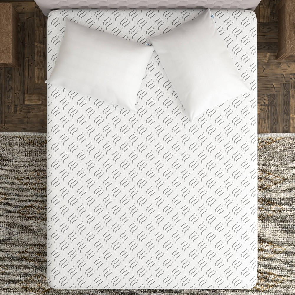 Sealy Twin FLEX Charcoal Waterproof Machine Washable Fitted Mattress Protector: Hypoallergenic, Knitted Polyester, 18" Deep Fit