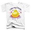 Easter I Like My Chicks Fluffy and Sweet Kids T Shirt for Toddlers, White - 2 of 4