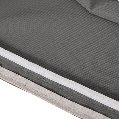 Light Charcoal Water-Resistant Patio Lounge Back Cushion