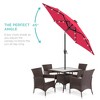 Best Choice Products 7.5ft Outdoor Solar Patio Umbrella for Deck, Pool w/ Tilt, Crank, LED Lights - 2 of 4