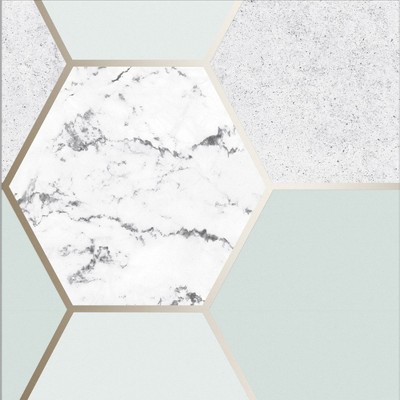 Earthen Mint Green Geometric Paste the Wall Wallpaper