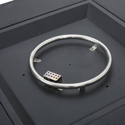 Aidan 40" Dark Gray Magnesium Oxide Gas Fire Pit Table