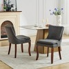 NicBex Chenille Dining Chairs Set of 2,Upholstered Kitchen Chairs with Mid Back and Curved Solid Wood Legs for Dining Room,Living Room,Kitchen - 2 of 4