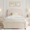 Twin Upholstered Bed Frame with Adjustable Headboard & Smart LED - 4 of 4