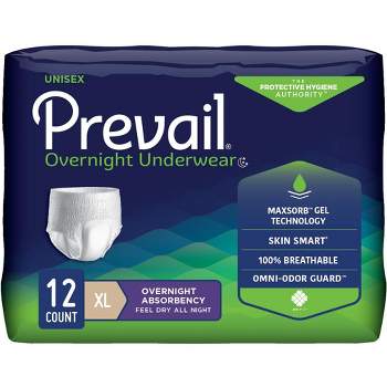 Tranquility® Premium OverNight™ Underwear, Disposable Absorbent Pull Up,  Maximum Absorbency, Capacity of 34 oz / 1005ml, Waist/Hip size 34''-48'',  120-175lbs, Size Medium - Premier Ostomy Centre