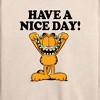 Women's - Garfield - Have A Nice Day Lightweight French Terry Wide Neck Long Sleeve Shirt - 2 of 4