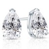 Pompeii3 2 Ct Lab Created Pear Shape Diamond Studs 14k White Gold Earrings - 2 of 4