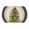 Earth Rugs Christmas Joy Tree Round Printed Trivet 10" Farmhouse Holiday Style - 2 of 3