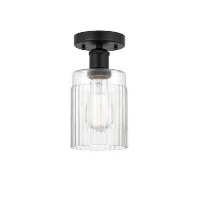 Hadley - 1 Light Semi-Flush Mount In Art Deco Style-9.75 Inches Tall and 4.5 Inches Wide