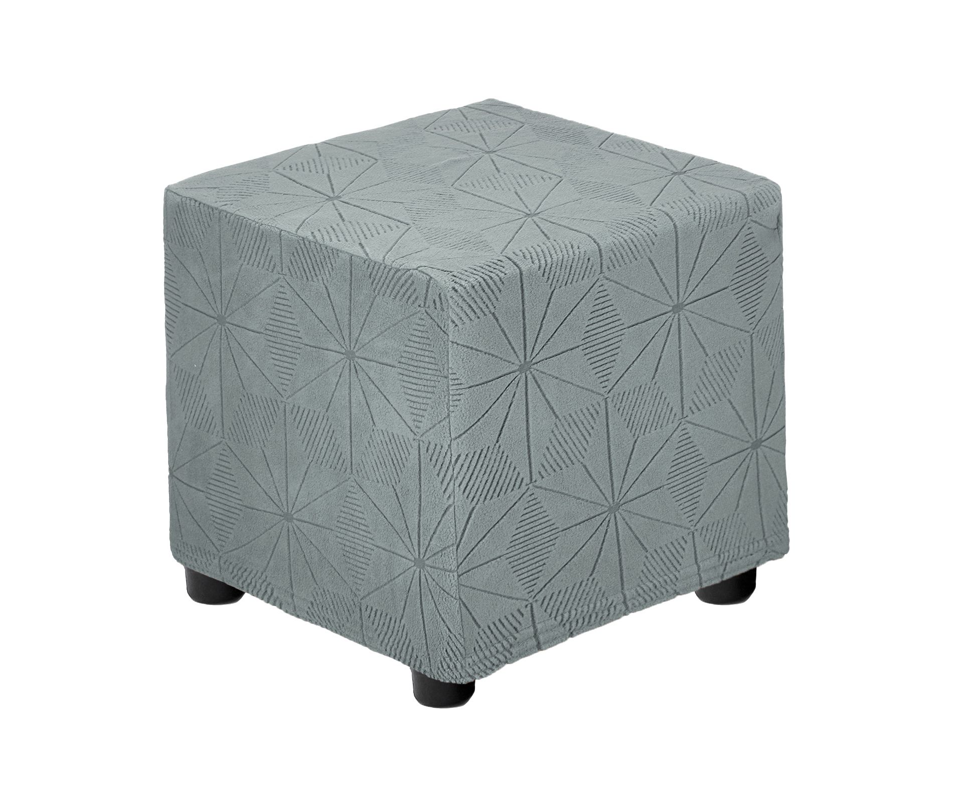 Unique Bargains Living Room Knitted Jacquard Stretch Rectangle Silpcover Fit 33-45.7cm/13"-18" Light Gray