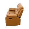 MAYEERTY Reclining Sofa, 3-Seat Wear-Resistant Breathable Fabric Recliner with Reversible Coffee Table for Living Room, Ginger - 4 of 4