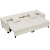 CAVINAS Couches for Living Room Pull Out Sofa Bed Corduroy Couch Foldable Convertible Sleeper Loveseat with Pillow - 4 of 4