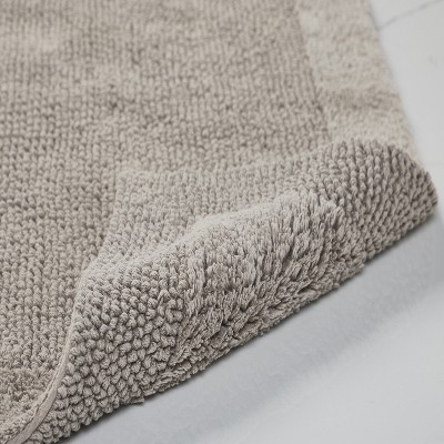 Luxurious Beige Cotton Tufted Reversible Bath Runner Rug