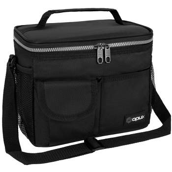 OPUX Insulated Lunch Box for Men Women Adult, Compact Lunch Bag for Kids  Boy Girl Teen, Soft Lunch Cooler Bag for Work School, Leakproof Lunchbox  Lunch Pail with Clip-on Buckle, Black 