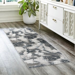 Gertmenian Alor Eze  Modern Abstract Gray Indoor Polypropylene Area Rug - 1 of 4