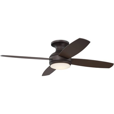52" Oil-Rubbed Bronze Low Profile Ceiling Fan with LED Light