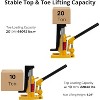 Acekool Hydraulic Toe Jack,10-20 Ton Lifting Capacity,Manual Hand Pump,Heavy Machinery & Equipment Jack,Shop Equipment Lift Jacks,Yellow - 3 of 4