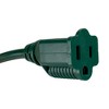 Northlight Outdoor Commercial 3-Prong Extension Power Cord with Outlet Block - 25' - Green - 3 of 3
