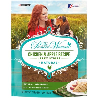 Purina The Pioneer Woman Chicken & Apple Jerky Strips Chewy Dog Treats - 16oz
