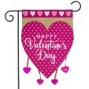 Briarwood Lane Garden Flag 12x18 For Outdoor Happy Valentine's Hearts Burlap For Valentine's Love Garden Flag Flags For Outside - 4 of 4