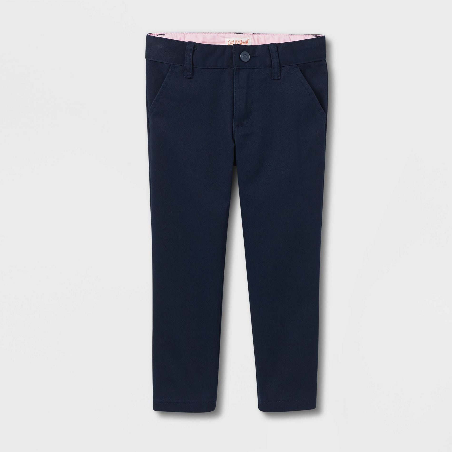 Toddler Girls' Skinny Slim Fit Uniform Chino Pants - Cat & Jack™