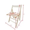 Aghana Digitals 2-Pack Solid Wood Folding Chairs, Slatted Seat Open Back, 220LBS Capacity, - 4 of 4