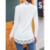 BLUEMING Womens Polo Shirts Color Block Faux Layering Shirts Plaid Shirts Teacher Shirts Everyday Tops - 2 of 4