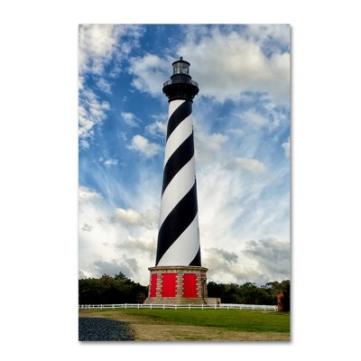 Cape Hatteras Lighthouse Black and White Canvas Art