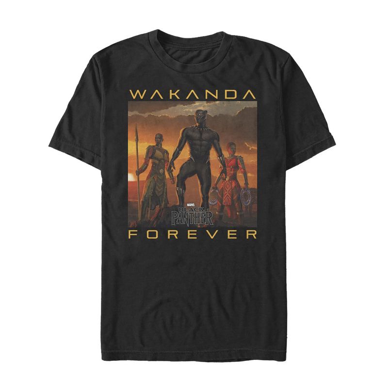 Men's Marvel Black Panther 2018 Wakanda Forever T-Shirt, 1 of 6