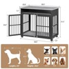 39.4" Dog Crate for Medium & Large Breed, Dog Kennel Furniture, Wooden End Table Pet Cage - 2 of 4