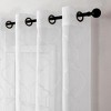 Kate Aurora Transcendence 1 Piece Grommet Top Embroidered Sheer Trellis Clover Window Curtain Panel - 2 of 4