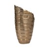 Metal Aluminum Decorative Vase with Textured Design and Contemporary Sculptural Form -  Decorative Accent for Living Room, Bedroom, and Office Decor - 4 of 4
