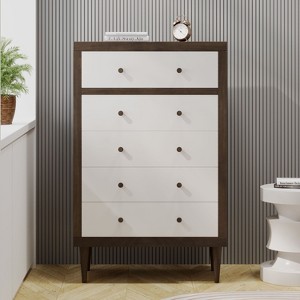 NicBex 5 Drawes Dresser Toolless Assembly Chests of Drawers Closet Organizers and Storage Tall Dresser for Bedroom, Living Room - 1 of 4