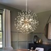 LLHZSY Modern Firework Sputnik Chandelier Crystal Pendant Lighting - 8/9/12 Lights - Gold/Chrome/Gold and Turquoise/Chrome and Turquoise - 2 of 4