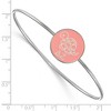 Black Bow Jewelry Sterling Silver Delta Zeta Greek Life Bangle Bracelet 7 Inch - 2 of 3