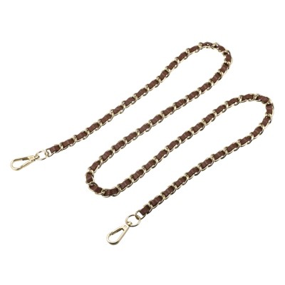 dark brown, gold tone