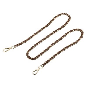 Unique Bargains Metal Corrosion-Resistant PU Leather Purse Flat Chain Straps - 1 of 3